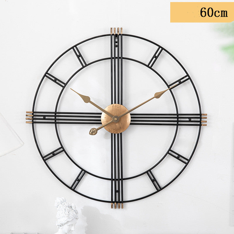 Nordic Wall Clock, Metal Decorative Clock for Living Room