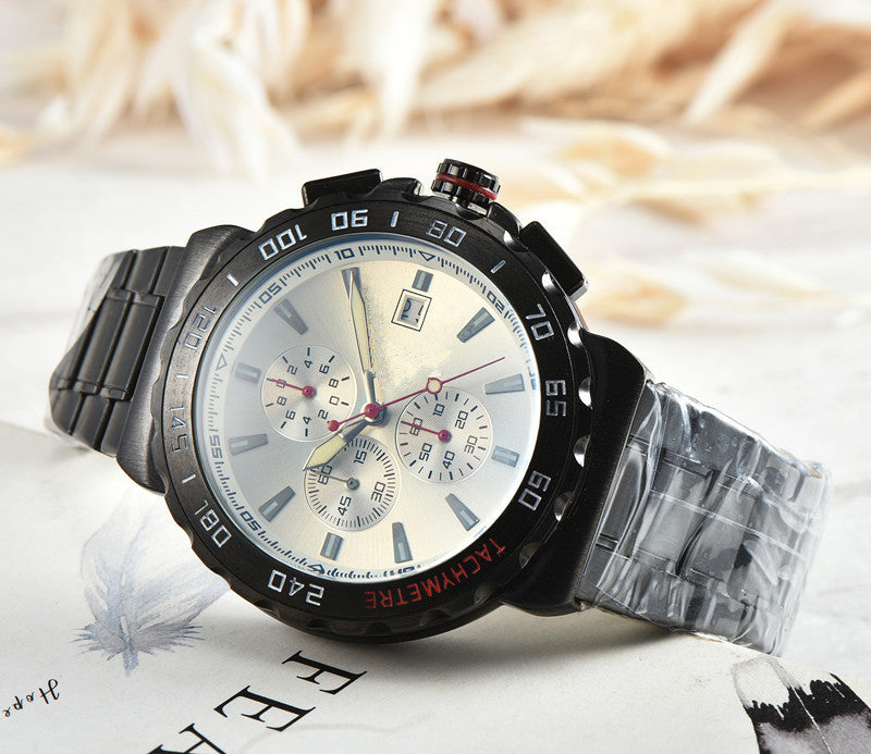 2019 Fashionable Six-Hand Steel Band Watch