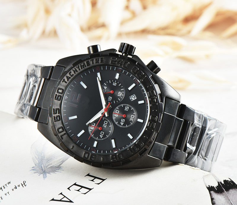 2019 Fashionable Six-Hand Steel Band Watch