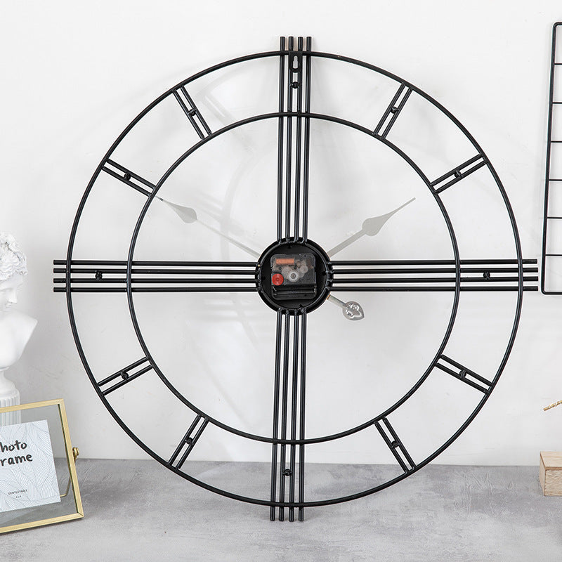Nordic Wall Clock, Metal Decorative Clock for Living Room