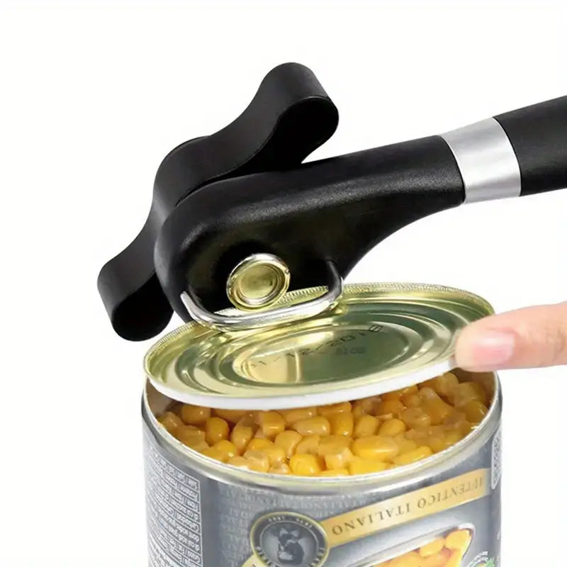 Stainless Steel Can Opener with Single Handle Design