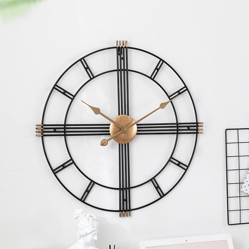 Nordic Wall Clock, Metal Decorative Clock for Living Room