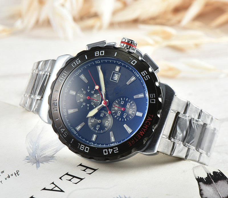 2019 Fashionable Six-Hand Steel Band Watch