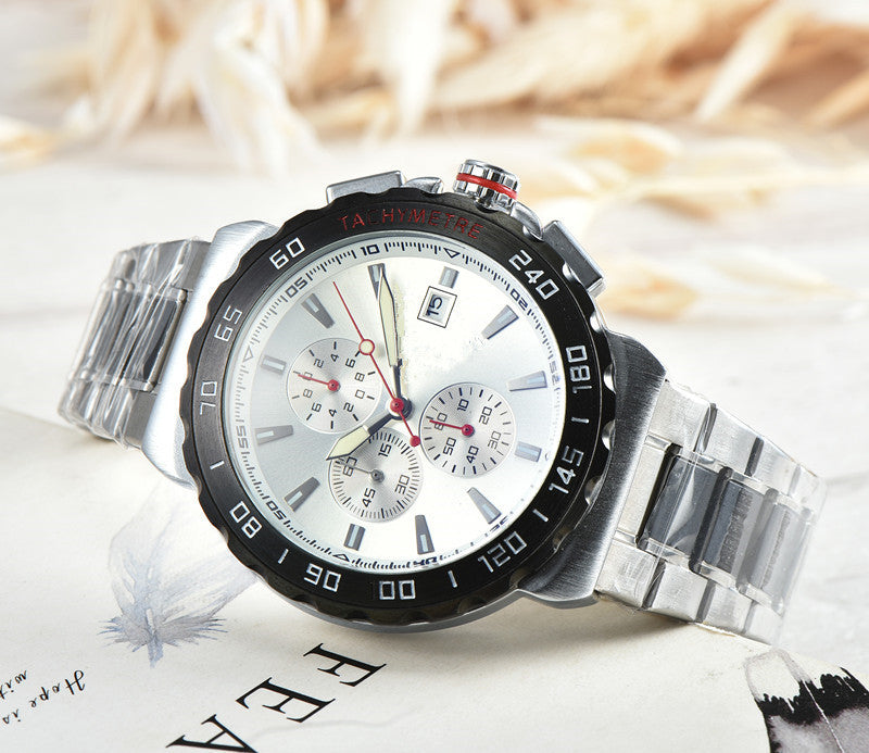 2019 Fashionable Six-Hand Steel Band Watch