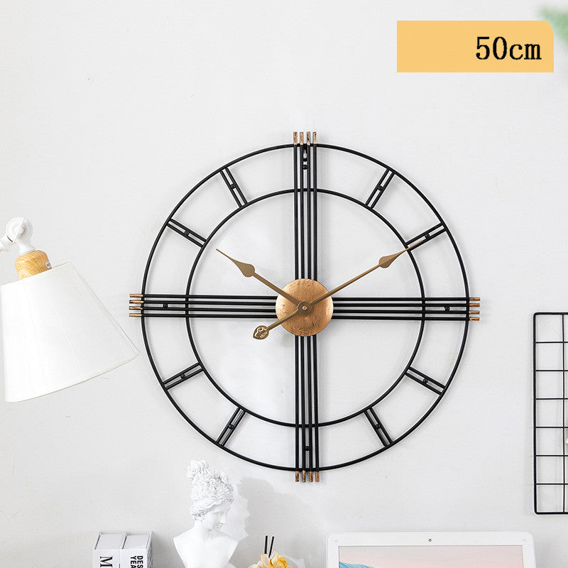 Nordic Wall Clock, Metal Decorative Clock for Living Room