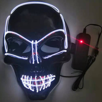 LED Skull Mask for Halloween Party (Glow in the Dark)