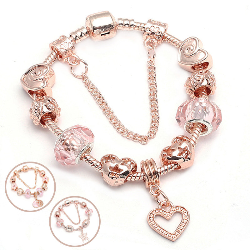 Fashion Love Geometric Rose Gold Bracelet Women&