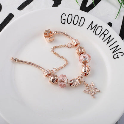 Fashion Love Geometric Rose Gold Bracelet Women&