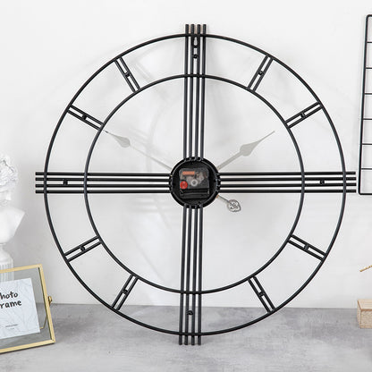 Nordic Wall Clock, Metal Decorative Clock for Living Room