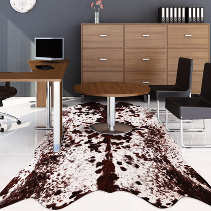 SVATOUCH Premium Cowhide Rug 6 x 7.2 FeetWestern Decor Faux Cowhide RugThickened Cow Print RugCow Rug for Bedroom Living Room Home Office Decor