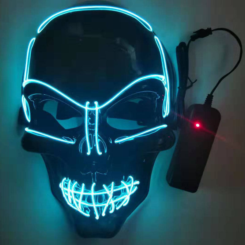 LED Skull Mask for Halloween Party (Glow in the Dark)
