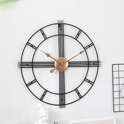 Nordic Wall Clock, Metal Decorative Clock for Living Room