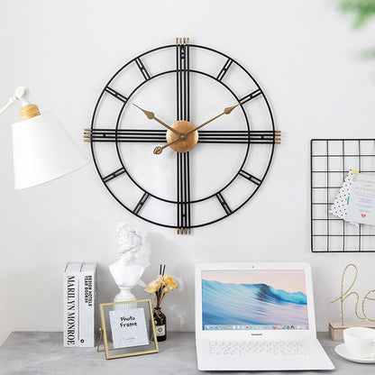 Nordic Wall Clock, Metal Decorative Clock for Living Room