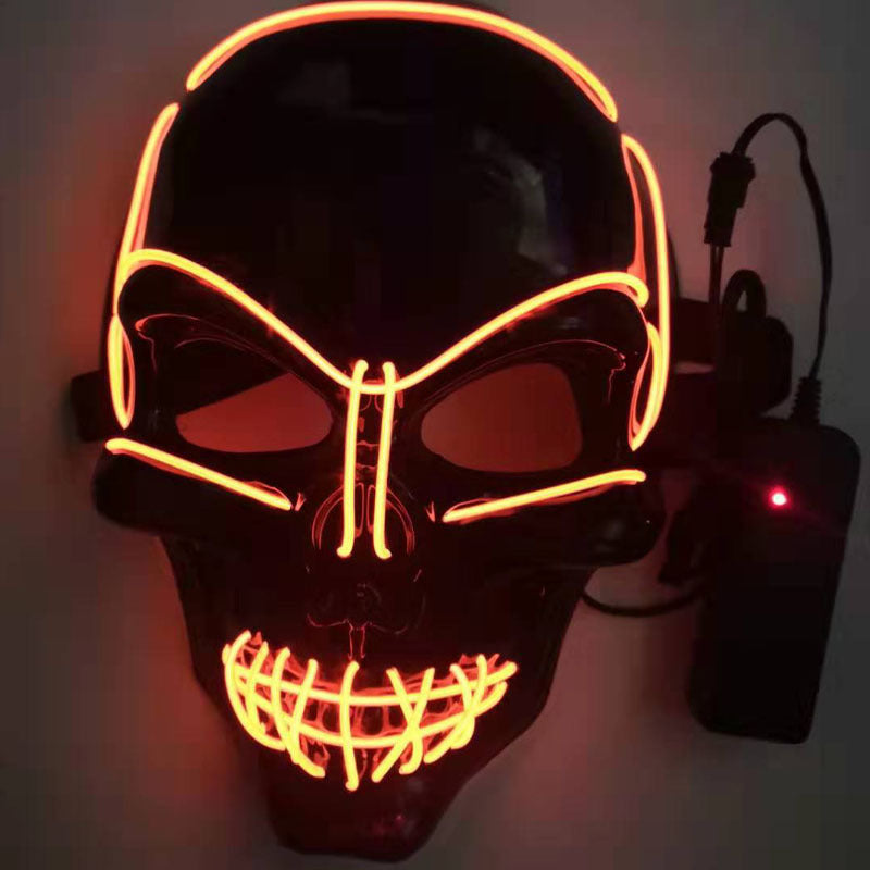 LED Skull Mask for Halloween Party (Glow in the Dark)