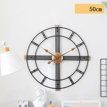 Nordic Wall Clock, Metal Decorative Clock for Living Room